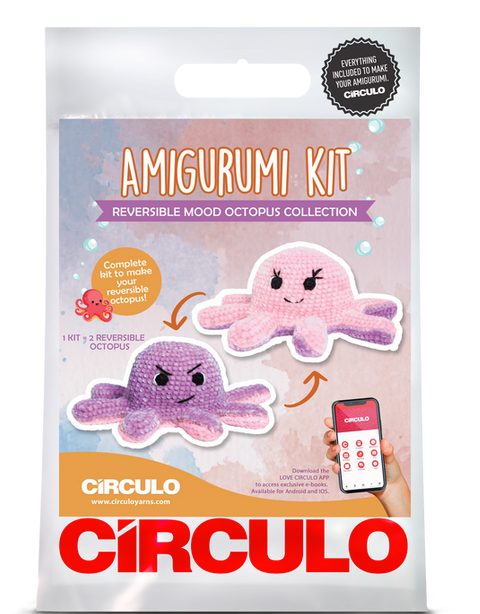 Amigurumi Kit Octopus Collection -  Pink and Purple by Circulo