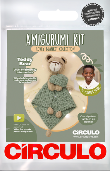 Amigurumi Kit Lovey Blanket Collection by Jonah Hand - Teddy Bear by Circulo