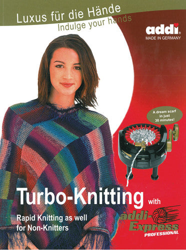 Winding hooded scarf with addiExpress knitting machine