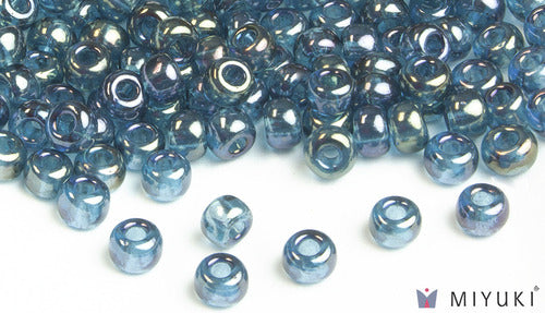 Miyuki 6/0 Glass Beads 305 - Lake Blue Gold Luster approx. 30 grams