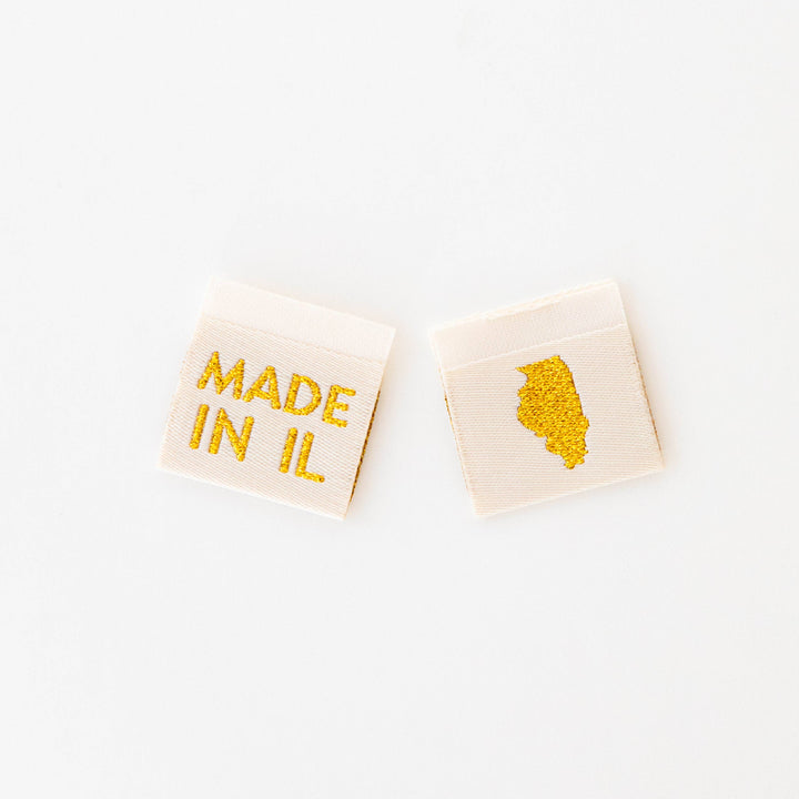 Made in My State Gold Woven Labels