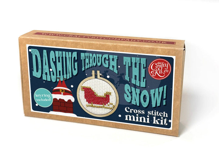 Sleigh Mini Matchbox Christmas Cross Stitch Kit