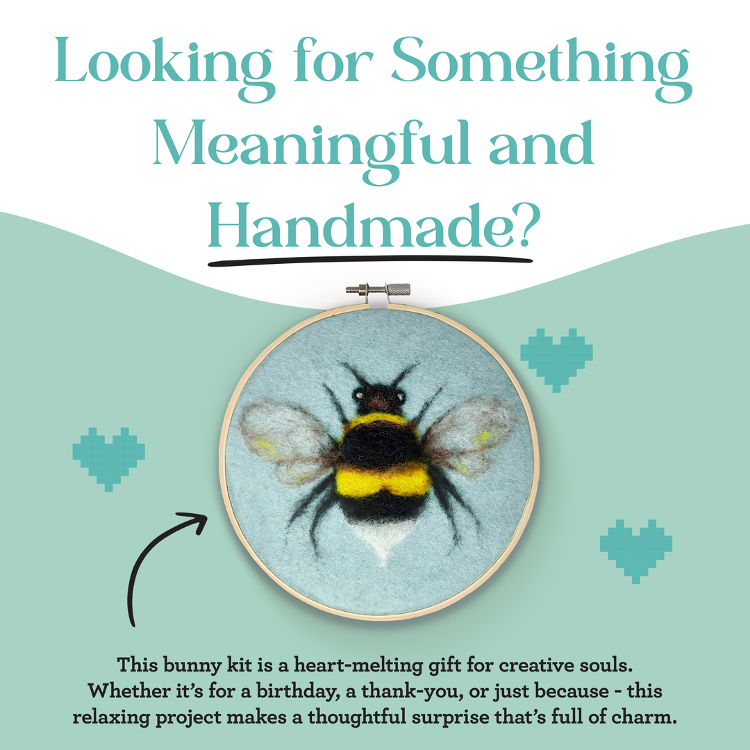 Bee in a Hoop Needle Felting Craft Kit
