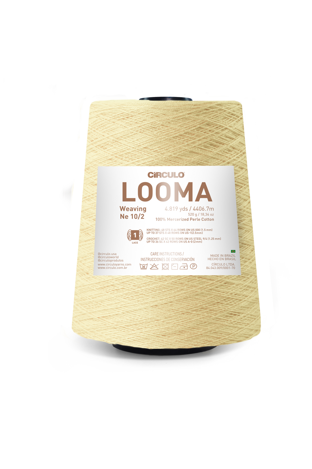 Looma 10/2 Mercerized Perle Cotton Weaving Yarn by Circulo