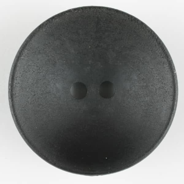 Round Concave Wood Buttons with 2 holes - Black