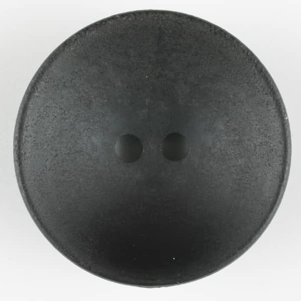 Round Concave Wood Buttons with 2 holes - Black
