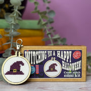 'Witching you a Happy Halloween' Matchbox Cross Stitch Kit