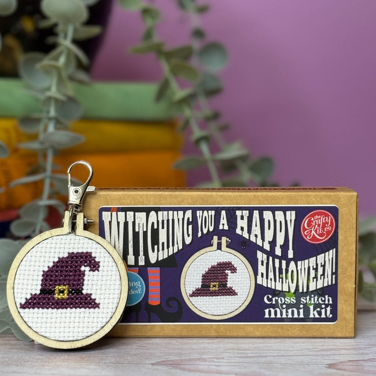 'Witching you a Happy Halloween' Matchbox Cross Stitch Kit
