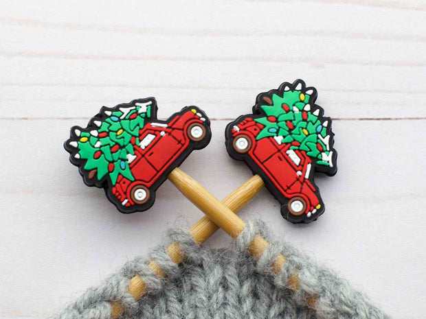 Christmas Tree Car |  Stitch Stoppers Knitting Notions