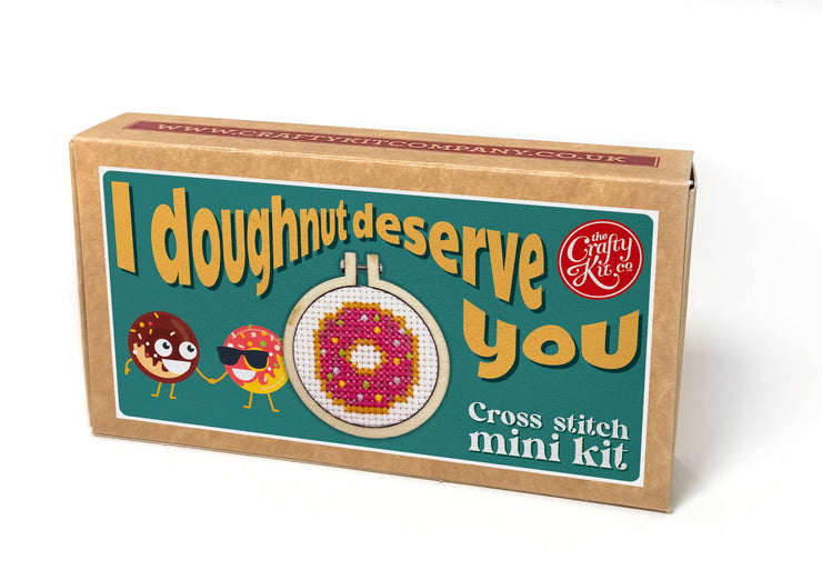 'I Doughnut Deserve You' Mini Matchbox Cross Stitch Kit