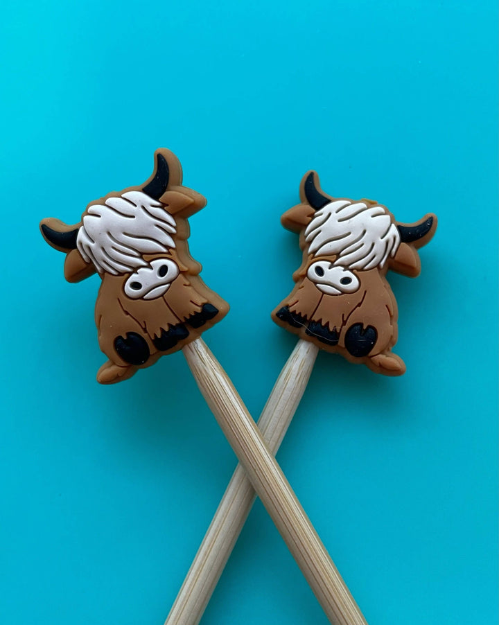 Knitting Needle Point Protectors Knitting Needle Highland Cow