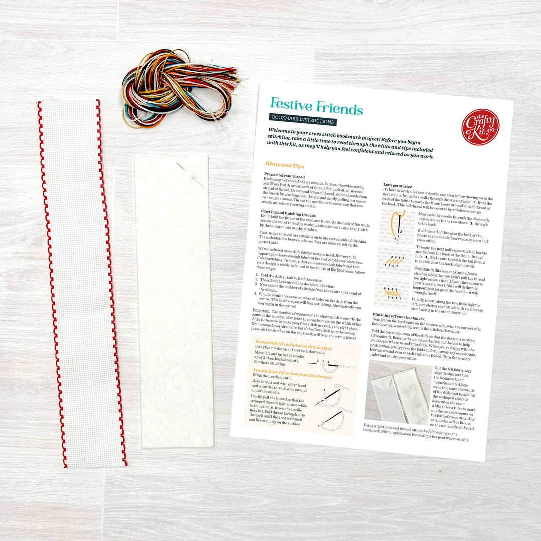 Festive Friends Cross Stitch Bookmark Kit