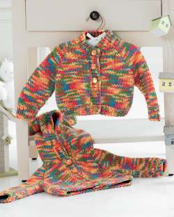 Country Garden Cardigan from Babe Softcotton Chunky