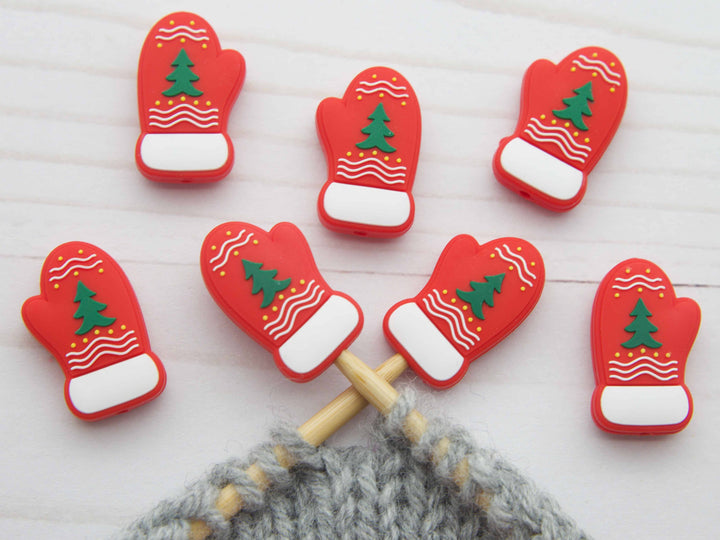 Christmas Mittens | Stitch Stoppers Knitting Notions