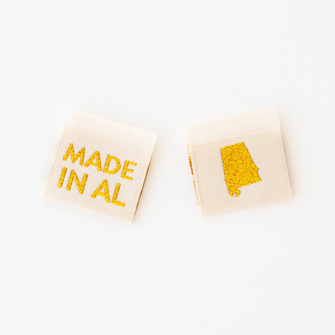 Made in My State Gold Woven Labels