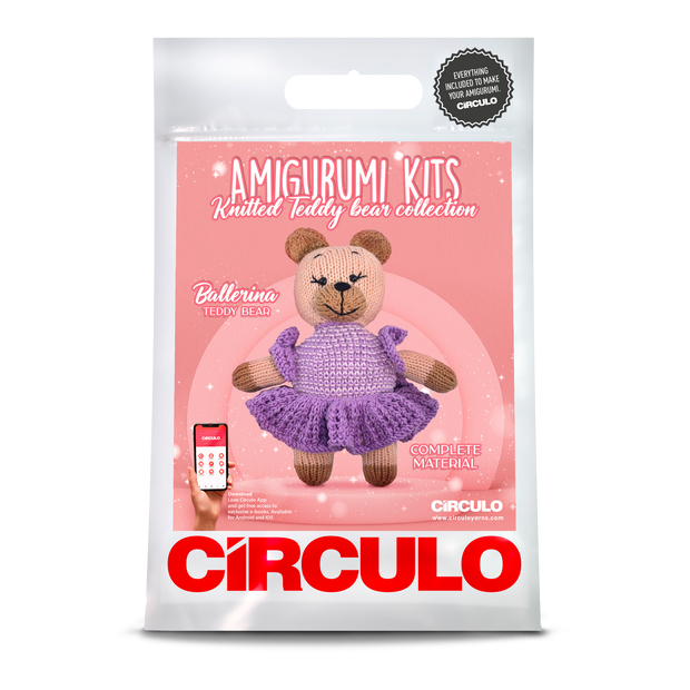 Amigurumi Kit Knitted Teddy Bear Collection - Ballerina Teddy Bear by Circulo
