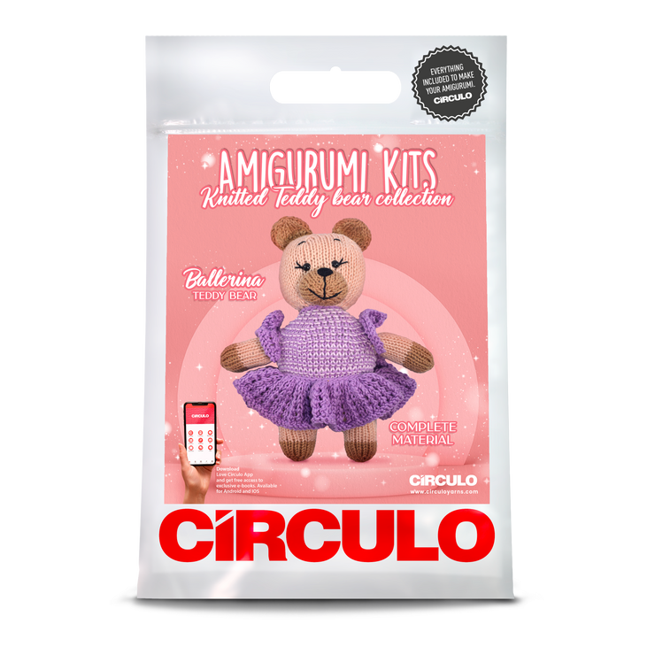 Amigurumi Kit Knitted Teddy Bear Collection - Ballerina Teddy Bear by Circulo