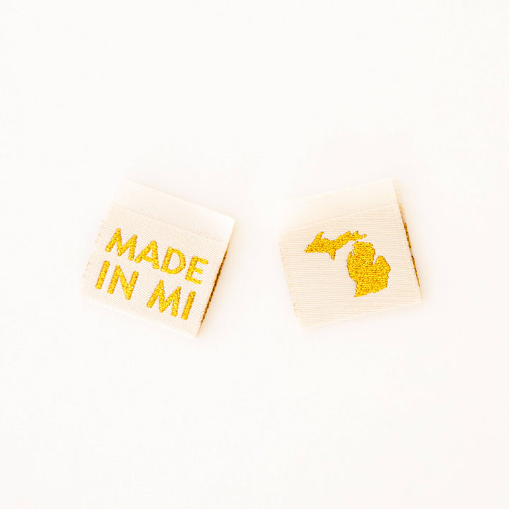 Made in My State Gold Woven Labels