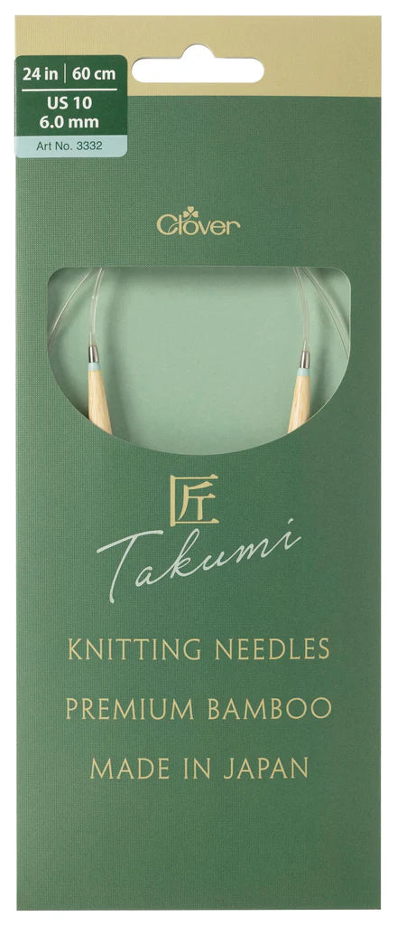 Clover 24" PRO Takumi Circular Bamboo Needles