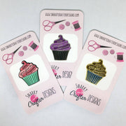 Enjoy Your Shut the Fucupcake Enamel Needle Minder Pink and Teal