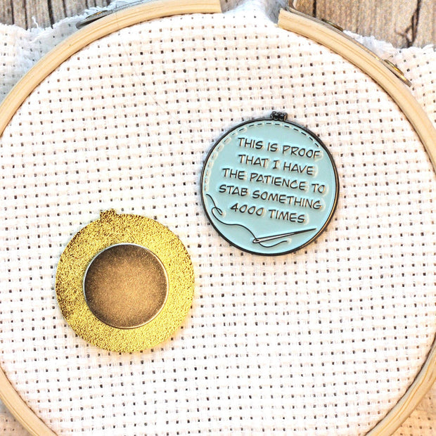 Proof I've Patience To Stab Something 4000x Needle Minder - Blue