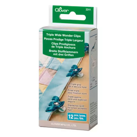 Clover Triple Wide Wonder Clips 12 pc