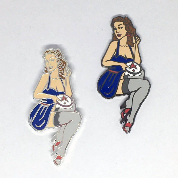 Stitching Vintage Pinup Needle Minder - Black Finish