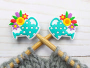Teal Watering Can | Stitch Stoppers Knitting Notions
