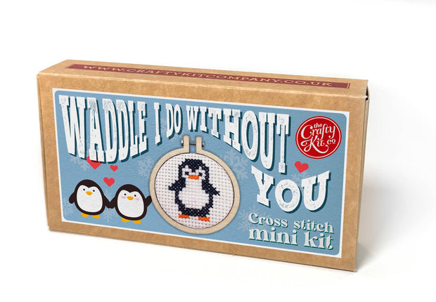 'Waddle I do Without You' Mini Matchbox Cross Stitch Kit