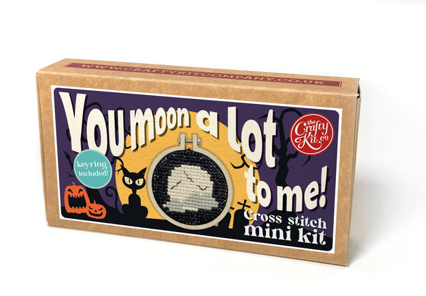 'You moon a lot to me!' Mini Matchbox Cross Stitch Kit