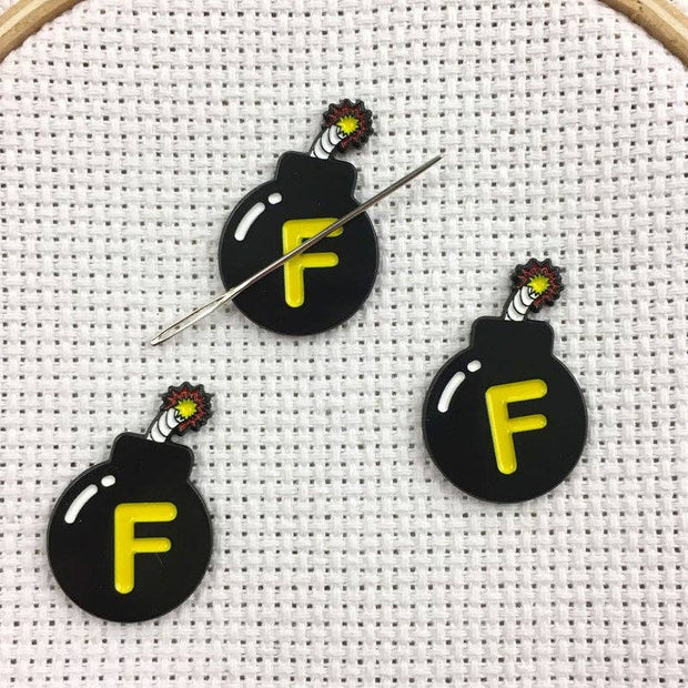 F-bomb Enamel Needle Minder or Fridge Magnet