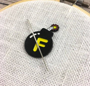 F-bomb Enamel Needle Minder or Fridge Magnet