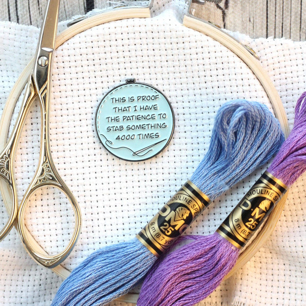 Proof I've Patience To Stab Something 4000x Needle Minder - Blue