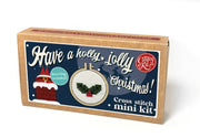 Holly Mini Matchbox Christmas Cross Stitch Kit