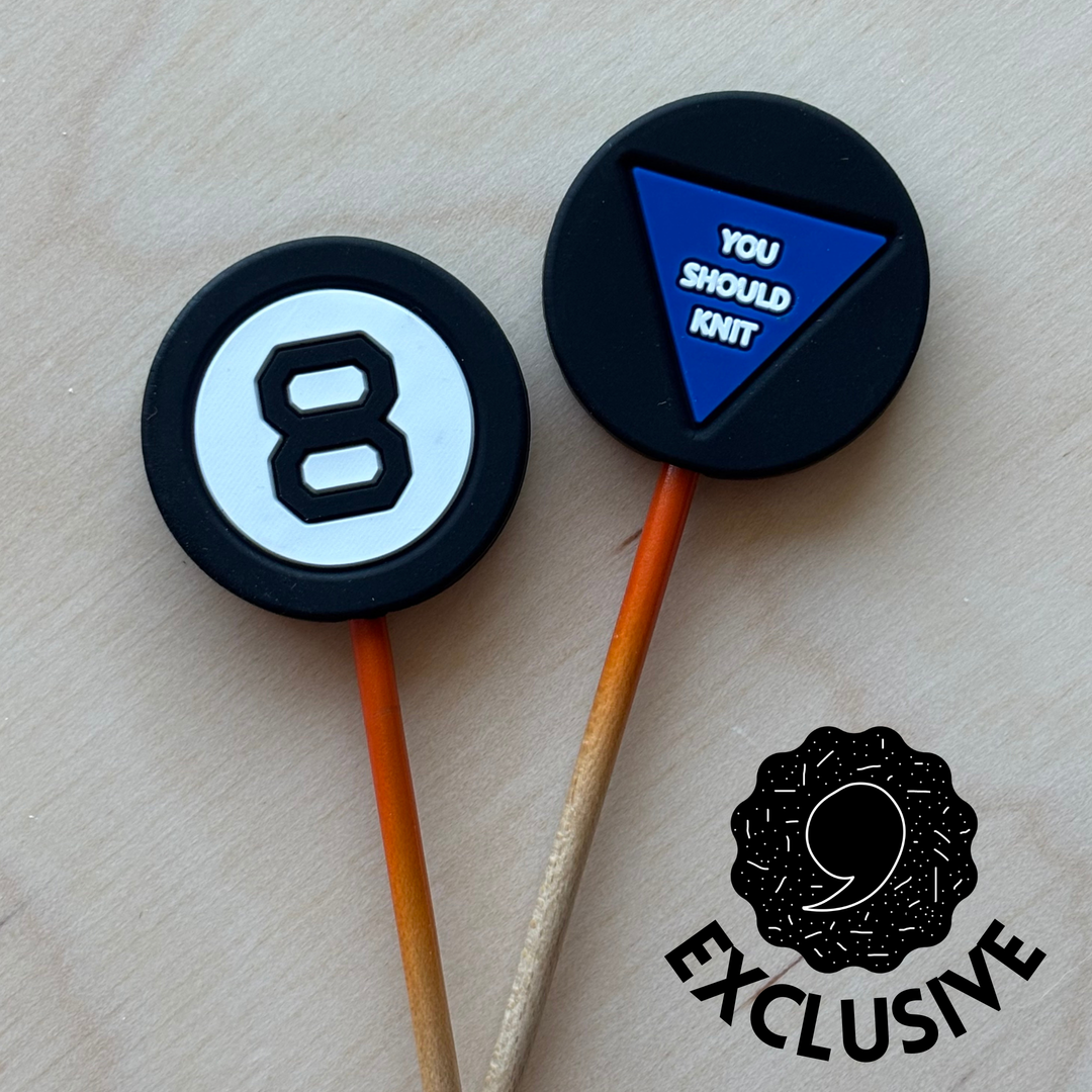 *Exclusive* Knitting Needle Point Protector Magic 8 Ball