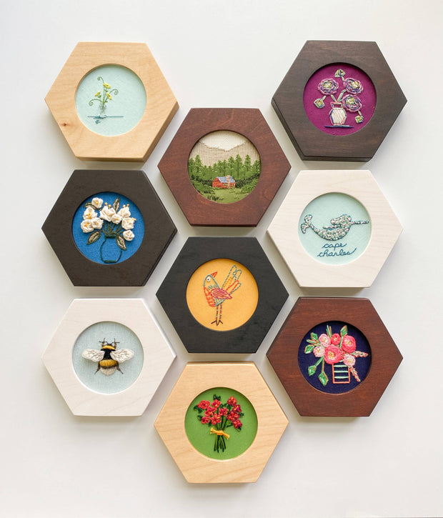 Hexagon Embroidery Hoop Frame for 4" Hoops