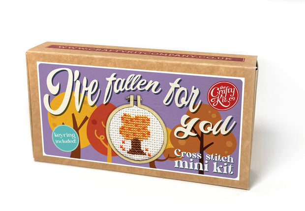 'I've fallen for you' Mini Matchbox Cross Stitch Kit