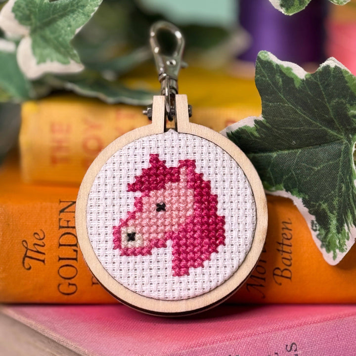 The Pink Pony Club (pony) Mini Matchbox Cross Stitch Kit