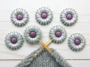 Grey Shimmer Daisy | Stitch Stoppers Knitting Notions