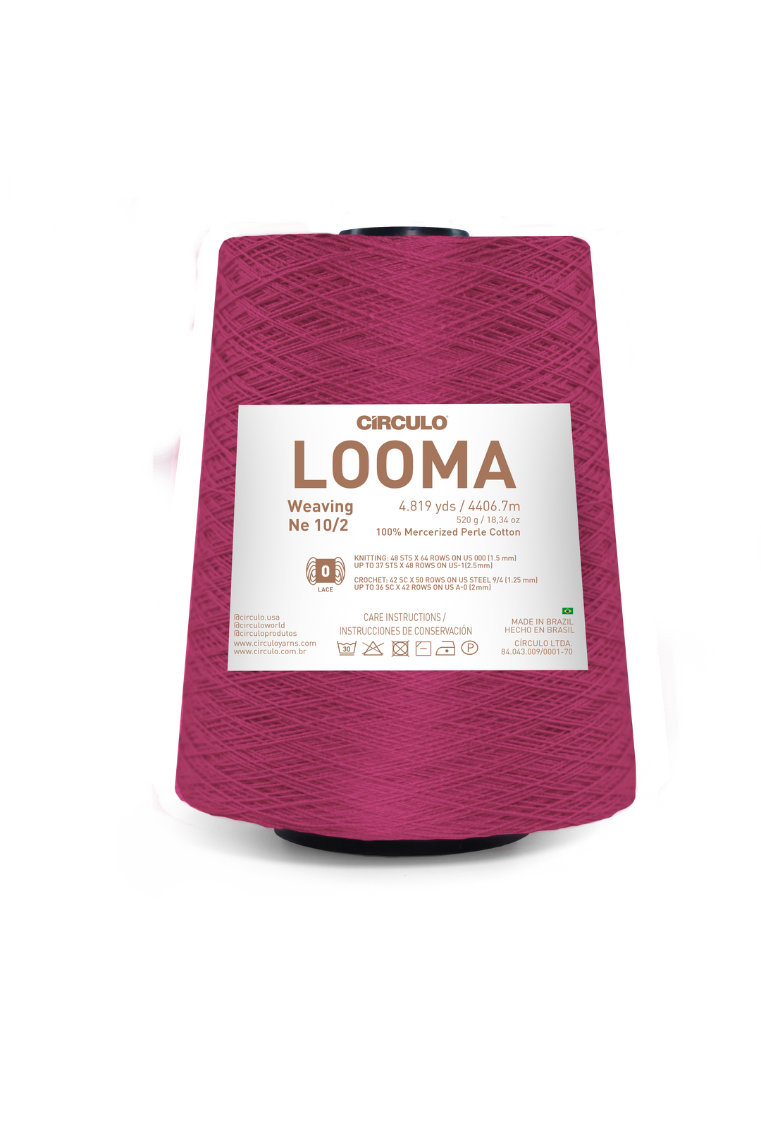 Looma 10/2 Mercerized Perle Cotton Weaving Yarn by Circulo