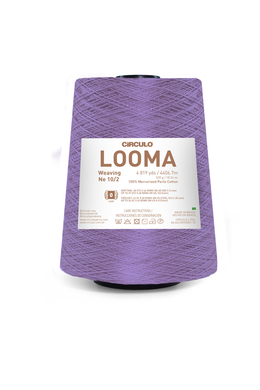 Looma 10/2 Mercerized Perle Cotton Weaving Yarn by Circulo