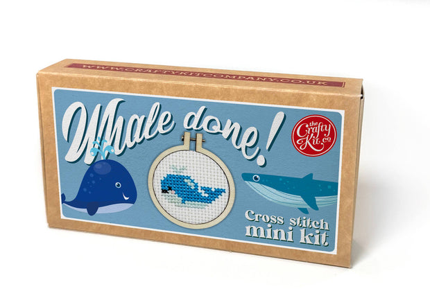 'Whale Done!' Mini Matchbox Cross Stitch Kit