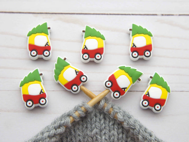 Christmas Red Toy Car | Stitch Stoppers Knitting Notions