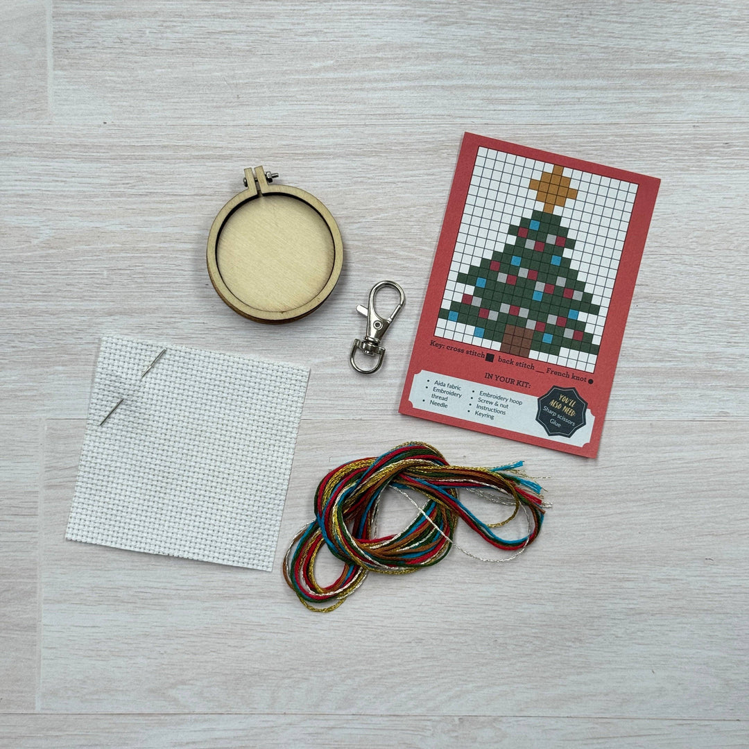 Christmas Tree Mini Matchbox Christmas Cross Stitch Kit