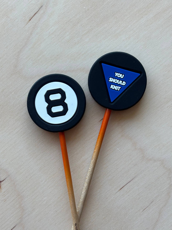 *Exclusive* Knitting Needle Point Protector Magic 8 Ball