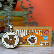 'Dam fine beaver!' Mini Matchbox Cross Stitch Kit