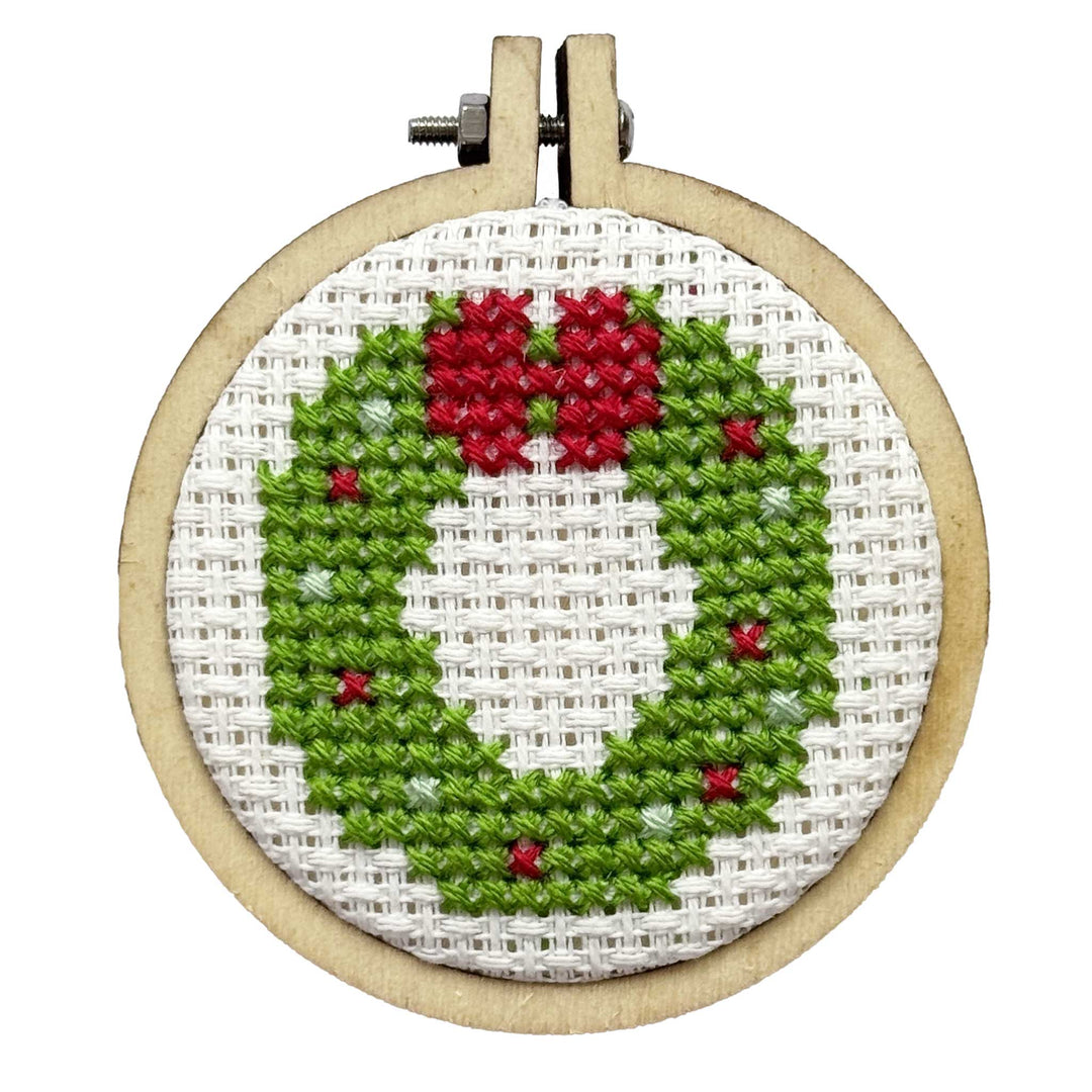 Wreath Mini Matchbox Christmas Cross Stitch Kit