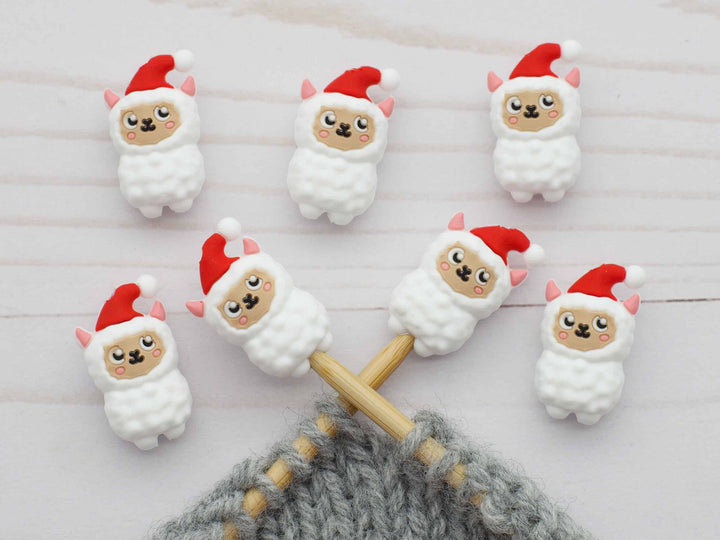 Festive Llama | Stitch Stoppers Knitting Notions
