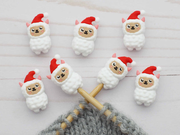 Festive Llama | Stitch Stoppers Knitting Notions
