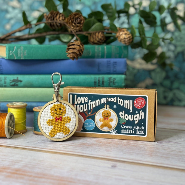 Gingerbread Man Mini Matchbox Christmas Cross Stitch Kit